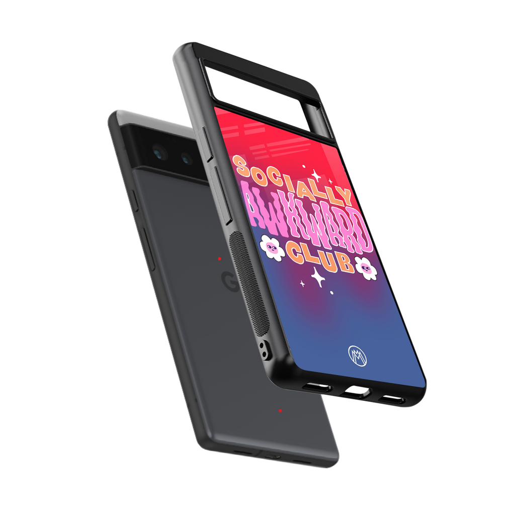socially awkward club back phone cover | glass case for google pixel 6