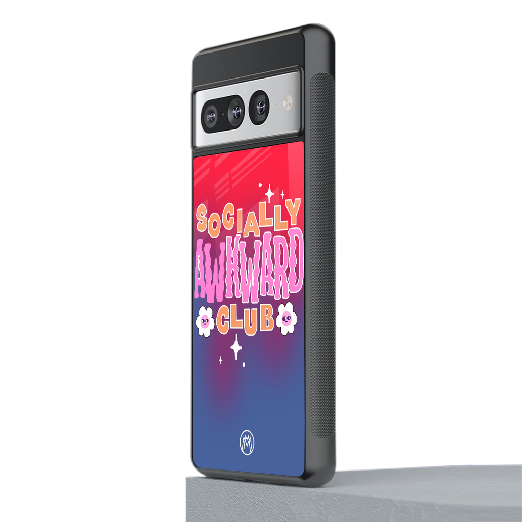 socially awkward club back phone cover | glass case for google pixel 7 pro