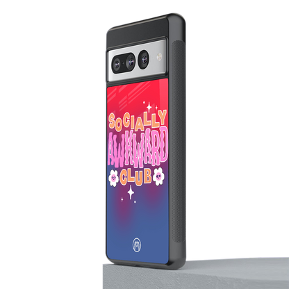 socially awkward club back phone cover | glass case for google pixel 7 pro