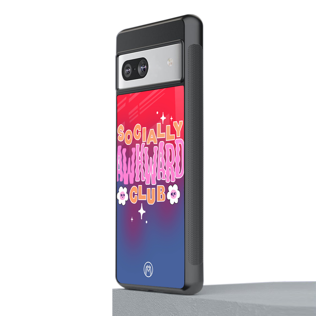 socially awkward club back phone cover | glass case for Google Pixel 7