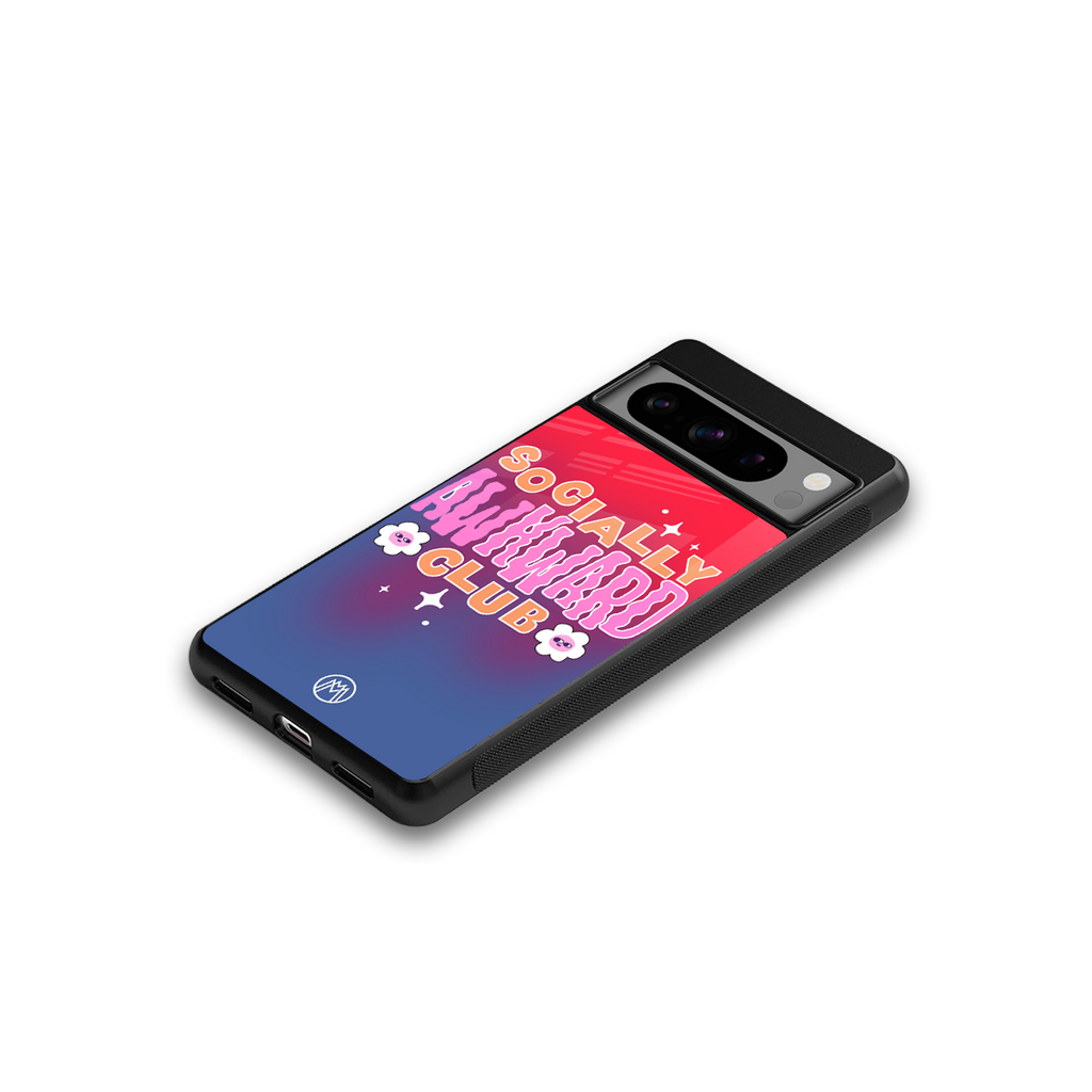 socially awkward club back phone cover | glass case for google pixel 8 pro