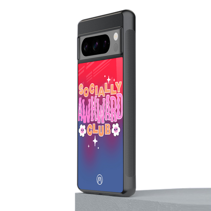 socially awkward club back phone cover | glass case for google pixel 8 pro