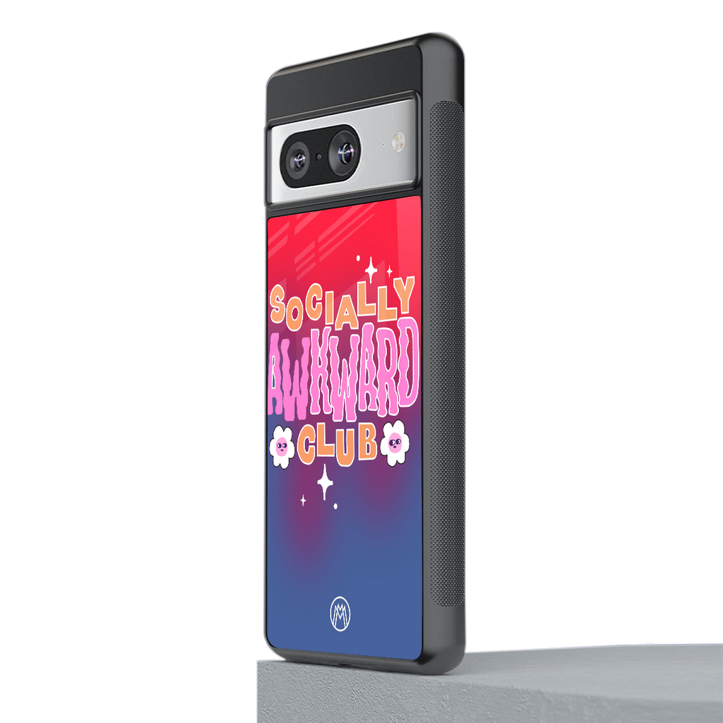 socially awkward club back phone cover | glass case for Google Pixel 8
