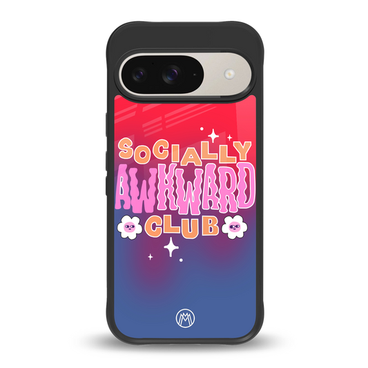 socially awkward club back phone cover | glass case for google pixel 9