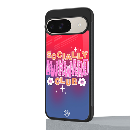 socially awkward club back phone cover | glass case for google pixel 9