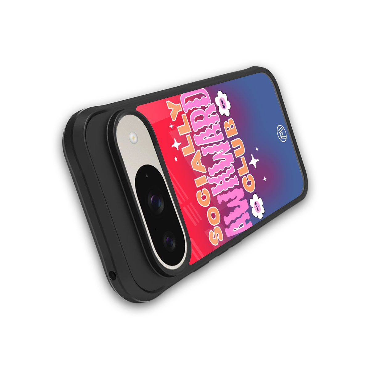 socially awkward club back phone cover | glass case for google pixel 9