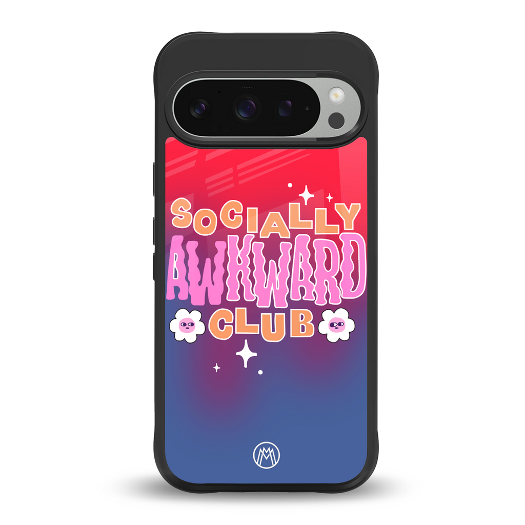 socially awkward club back phone cover | glass case for google pixel 9 pro