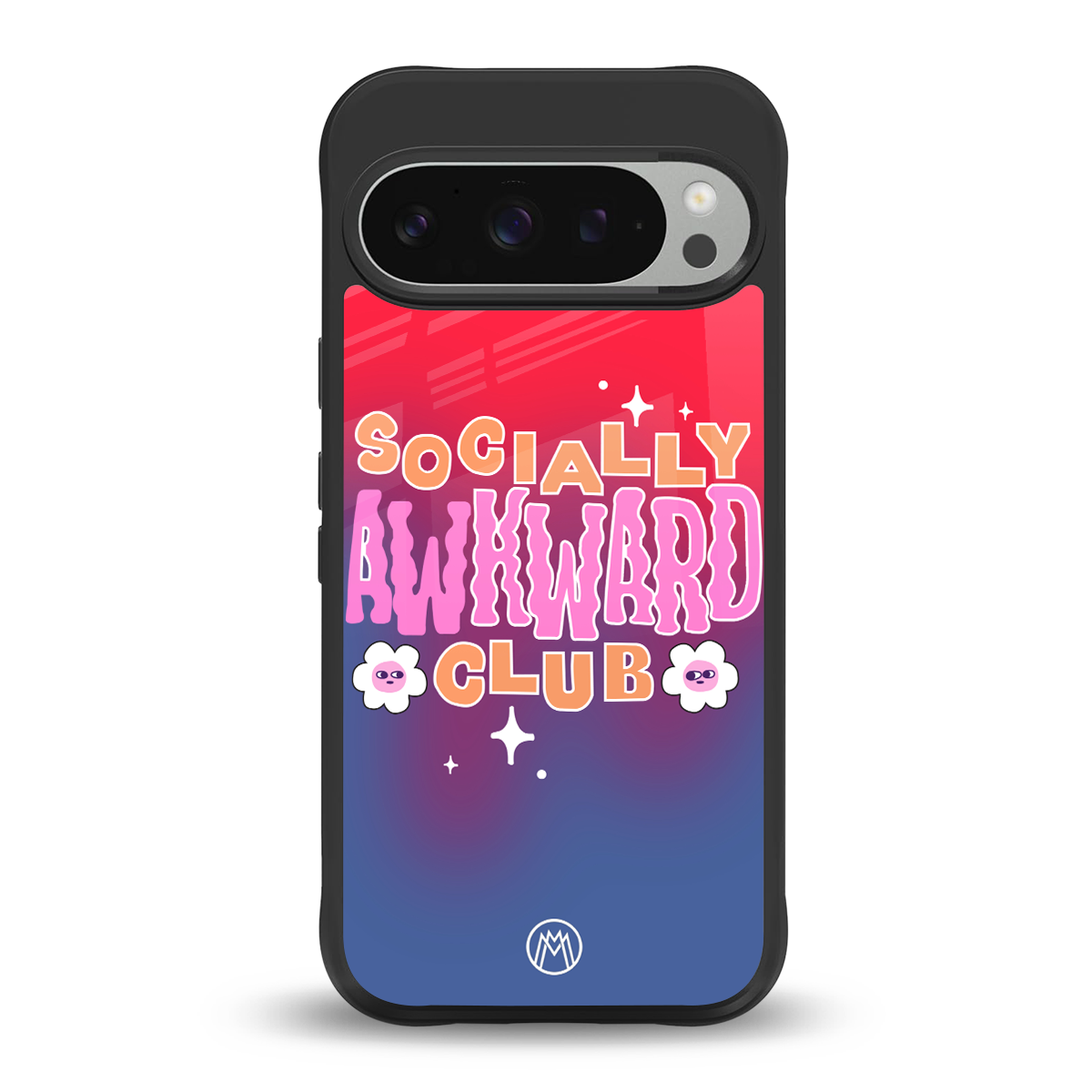socially awkward club back phone cover | glass case for google pixel 9 pro xl