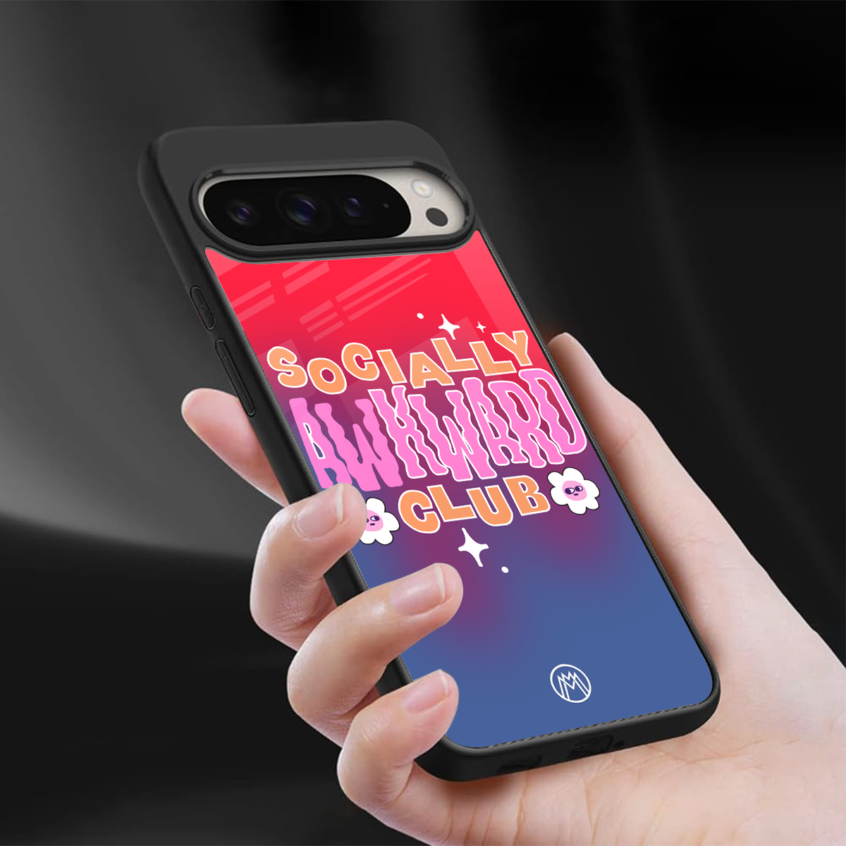 socially awkward club back phone cover | glass case for google pixel 9 pro xl