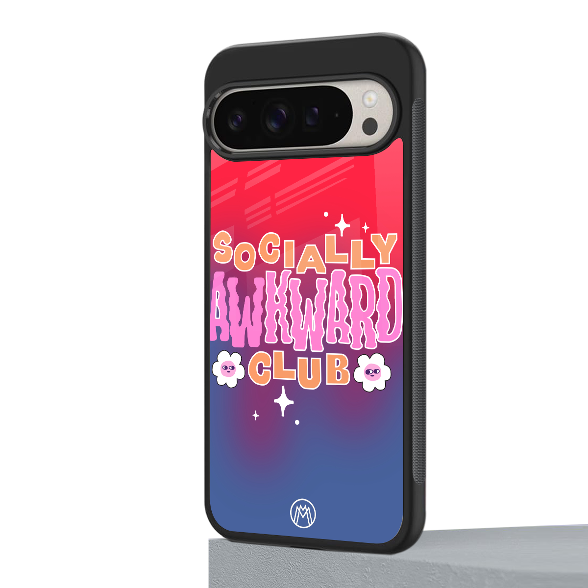 socially awkward club back phone cover | glass case for google pixel 9 pro xl