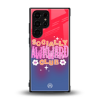 socially awkward club back phone cover | glass case for samsung galaxy s23 ultra