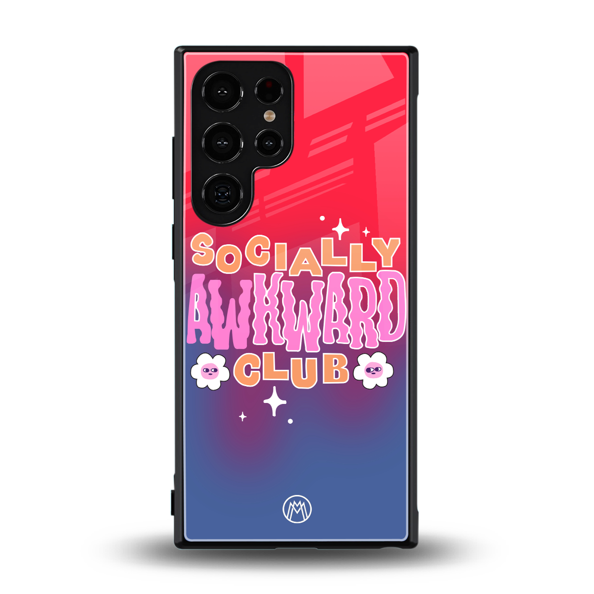 socially awkward club back phone cover | glass case for samsung galaxy s23 ultra