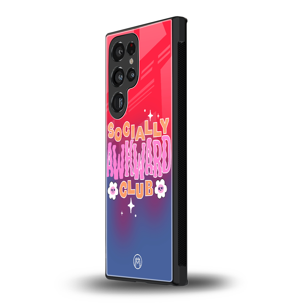 socially awkward club back phone cover | glass case for samsung galaxy s23 ultra