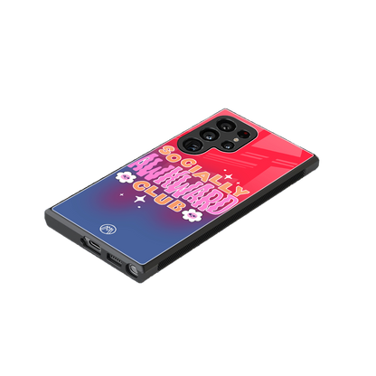 socially awkward club back phone cover | glass case for samsung galaxy s24 ultra