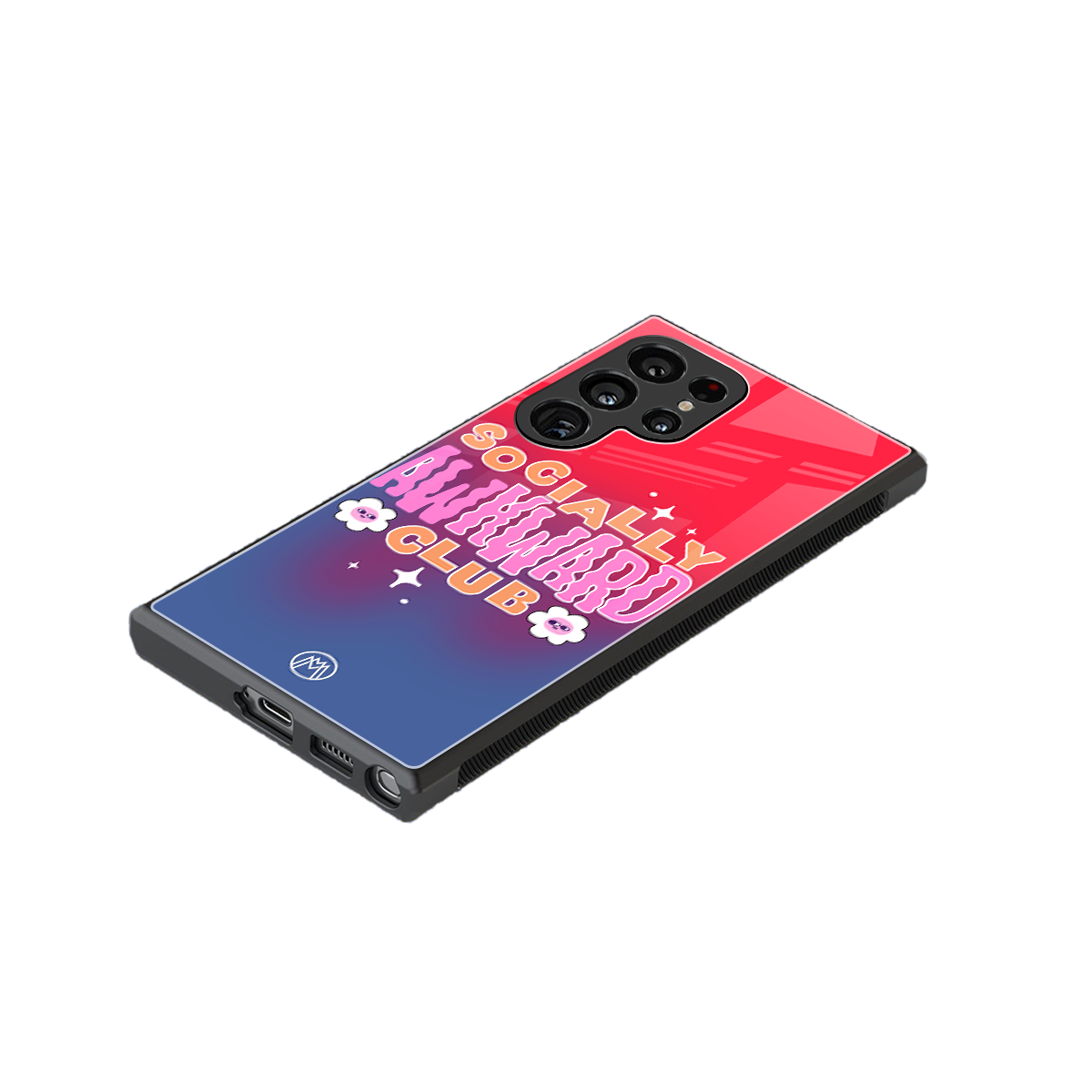 socially awkward club back phone cover | glass case for samsung galaxy s23 ultra