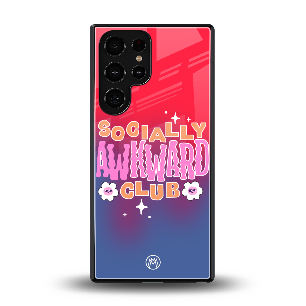 socially awkward club back phone cover | glass case for samsung galaxy s25 ultra
