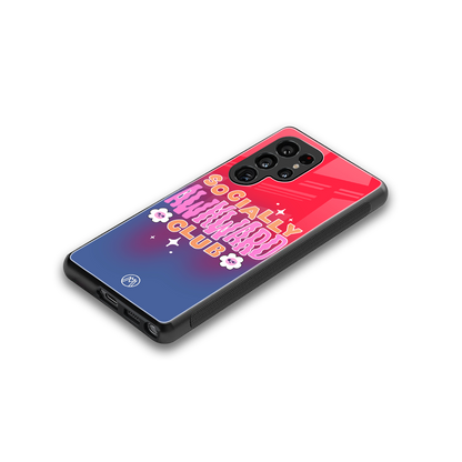 socially awkward club back phone cover | glass case for samsung galaxy s25 ultra