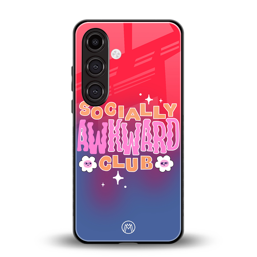 socially awkward club back phone cover | glass case for samsung galaxy s24