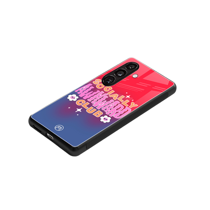 socially awkward club back phone cover | glass case for samsung galaxy s23 fe