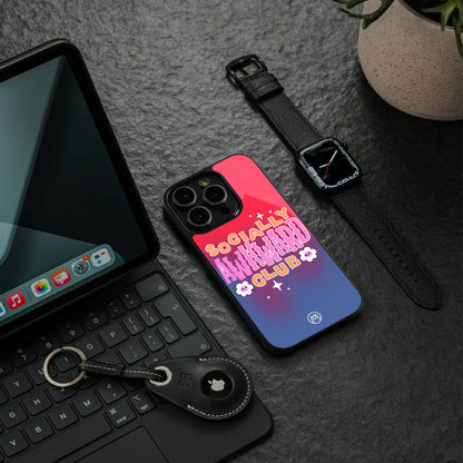 socially awkward club back phone cover | glass case for iphone 16