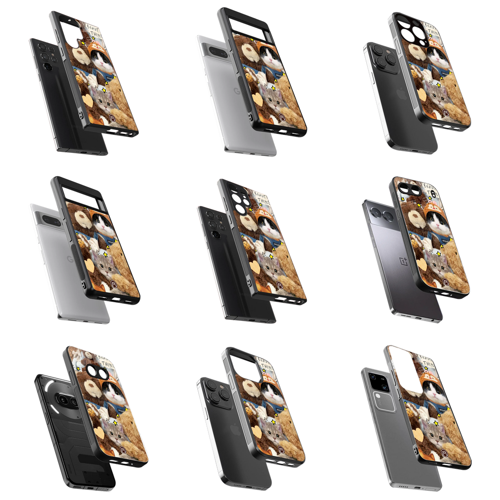 Durable Glass Back Mobile Case for iPhone, Samsung, OnePlus, Google Pixel, Redmi, Vivo, Oppo