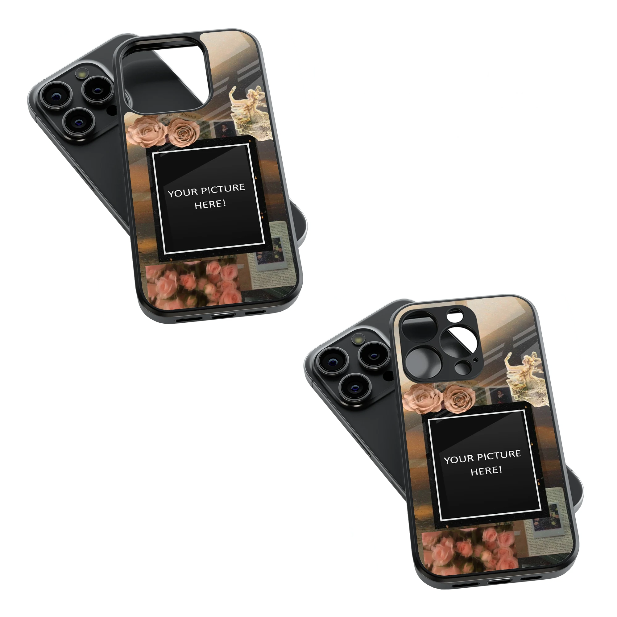 Polaroid Personalised Glass Phone Case