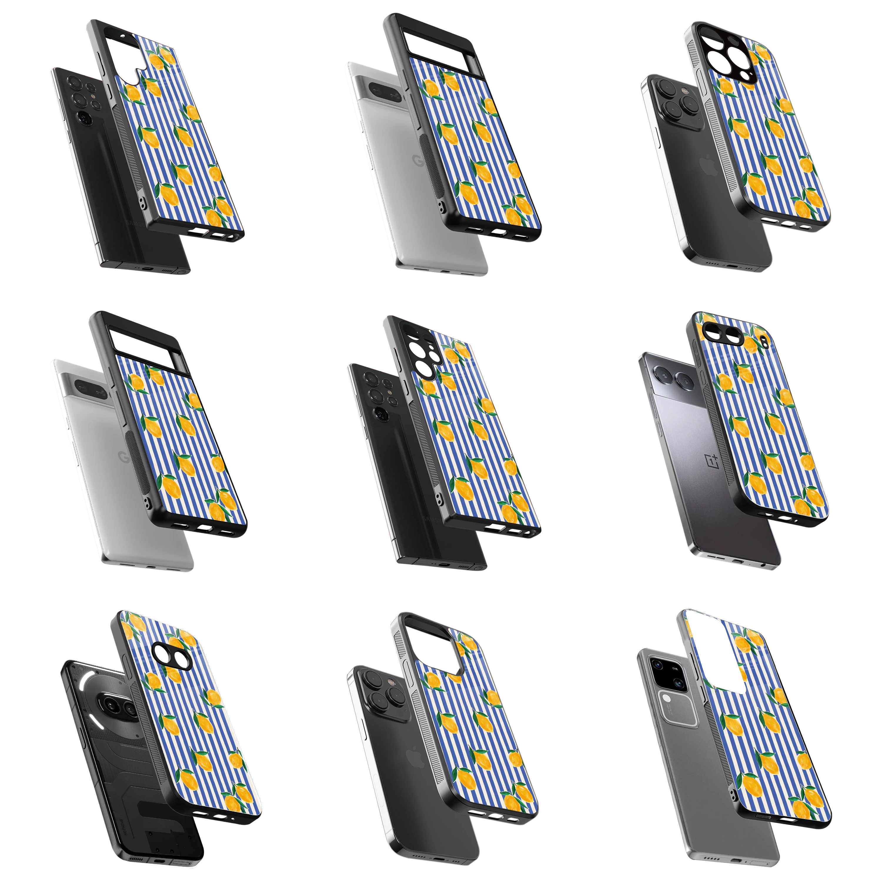 Durable Glass Back Mobile Case for iPhone, Samsung, OnePlus, Google Pixel, Redmi, Vivo, Oppo