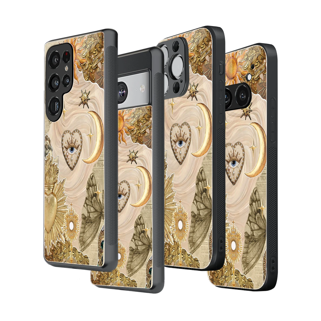 Stylish Glass Back Case for All Smartphones iPhone, Samsung, OnePlus, Pixel, Redmi, Oppo, Vivo, Motorola