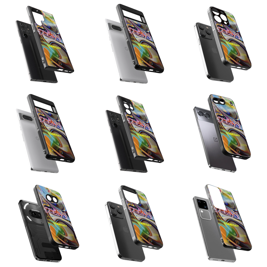 Durable Glass Back Mobile Case for iPhone, Samsung, OnePlus, Google Pixel, Redmi, Vivo, Oppo