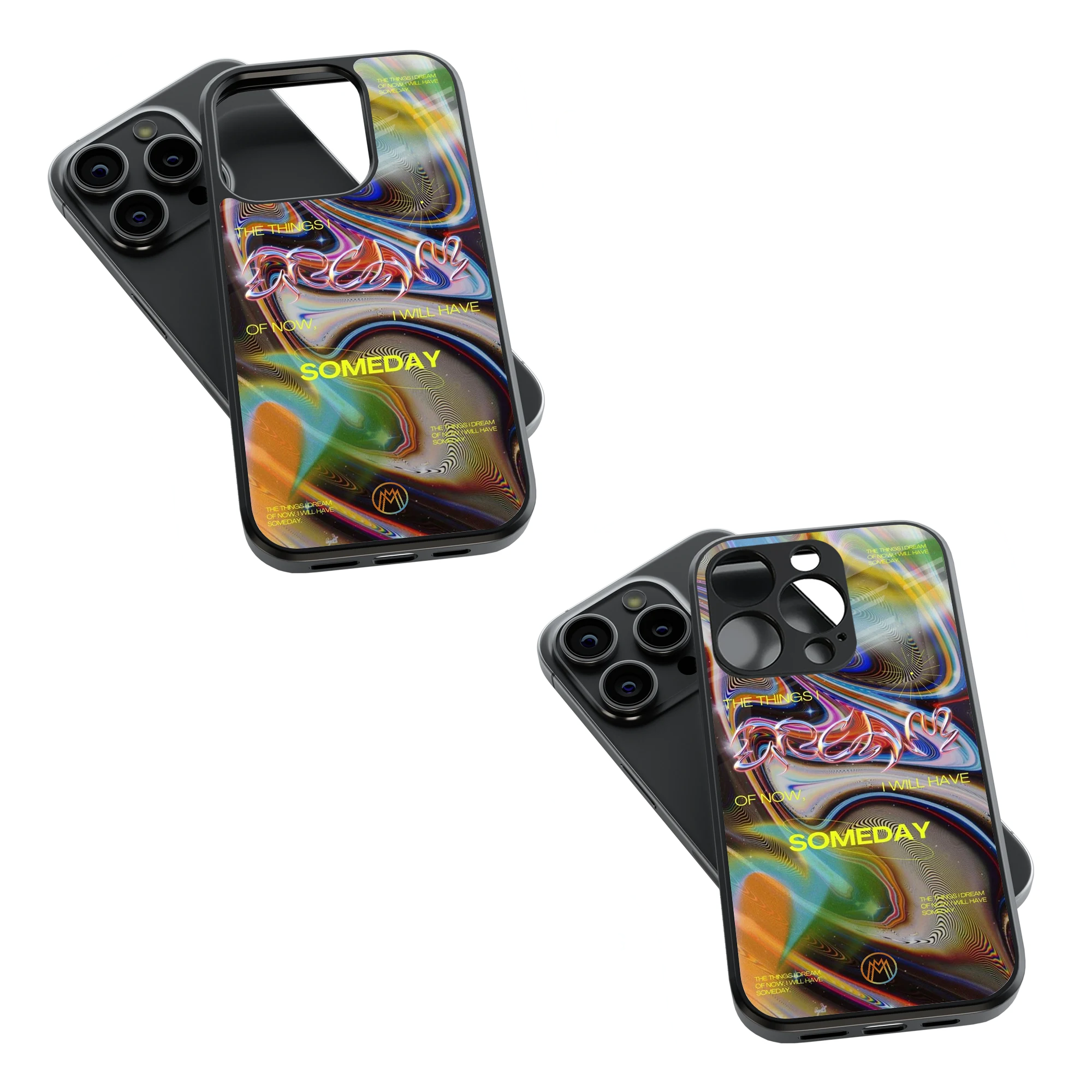 Trendy Glass Back Mobile Case for iPhone, Samsung, Redmi, OnePlus, Google Pixel, Motorola