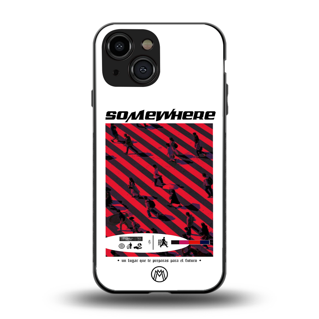 somewhere on the planet back phone cover | glass case for iphone 13 mini