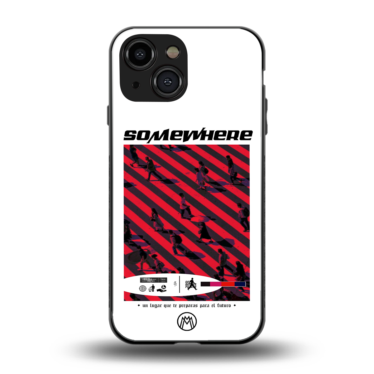 somewhere on the planet back phone cover | glass case for iphone 13 mini