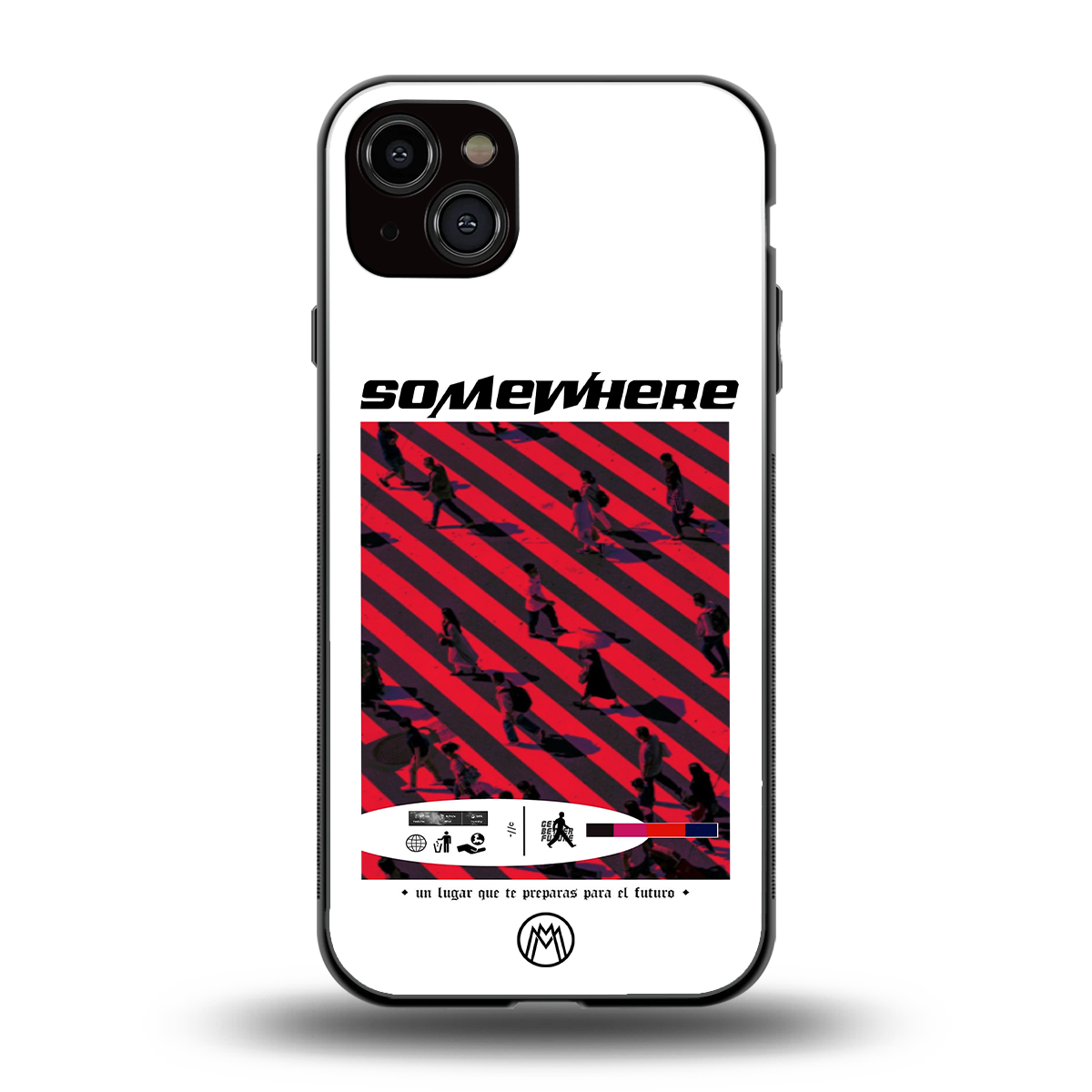 somewhere on the planet back phone cover | glass case for iphone 15 plus