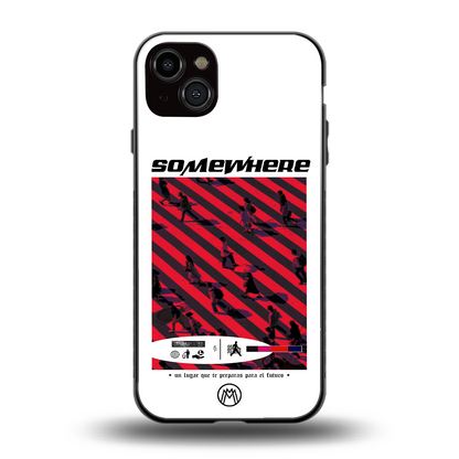 somewhere on the planet back phone cover | glass case for iphone 14 plus