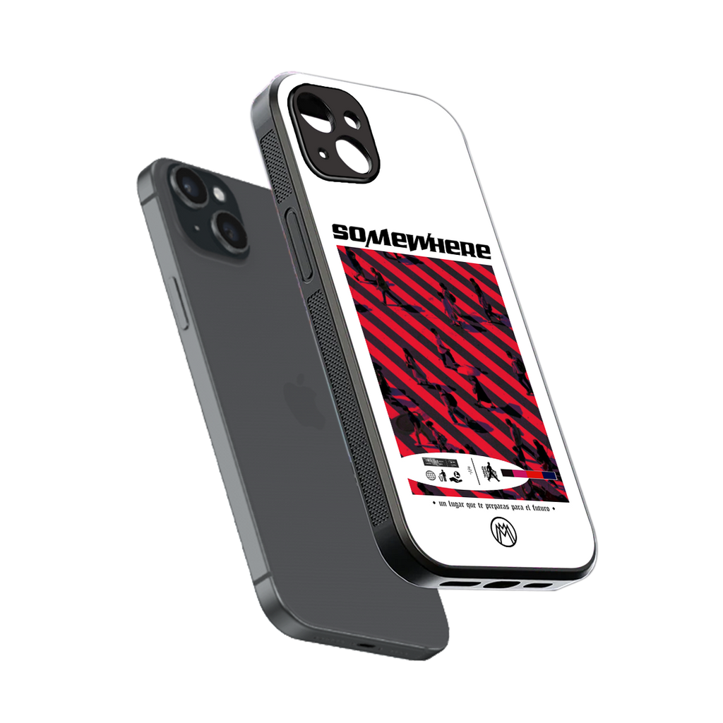 somewhere on the planet back phone cover | glass case for iphone 15 plus