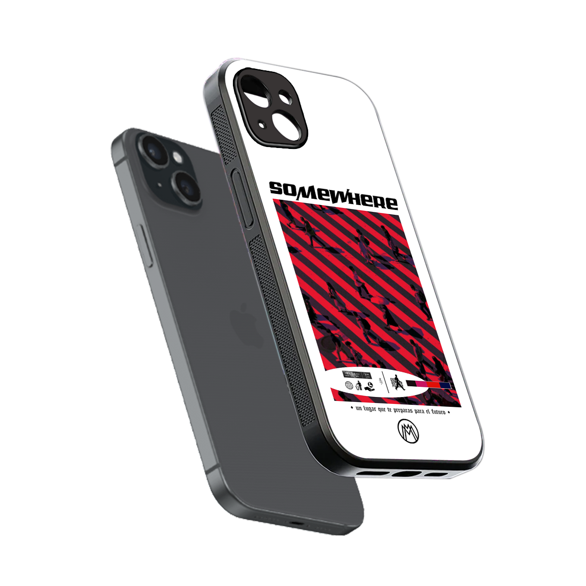 somewhere on the planet back phone cover | glass case for iphone 15 plus