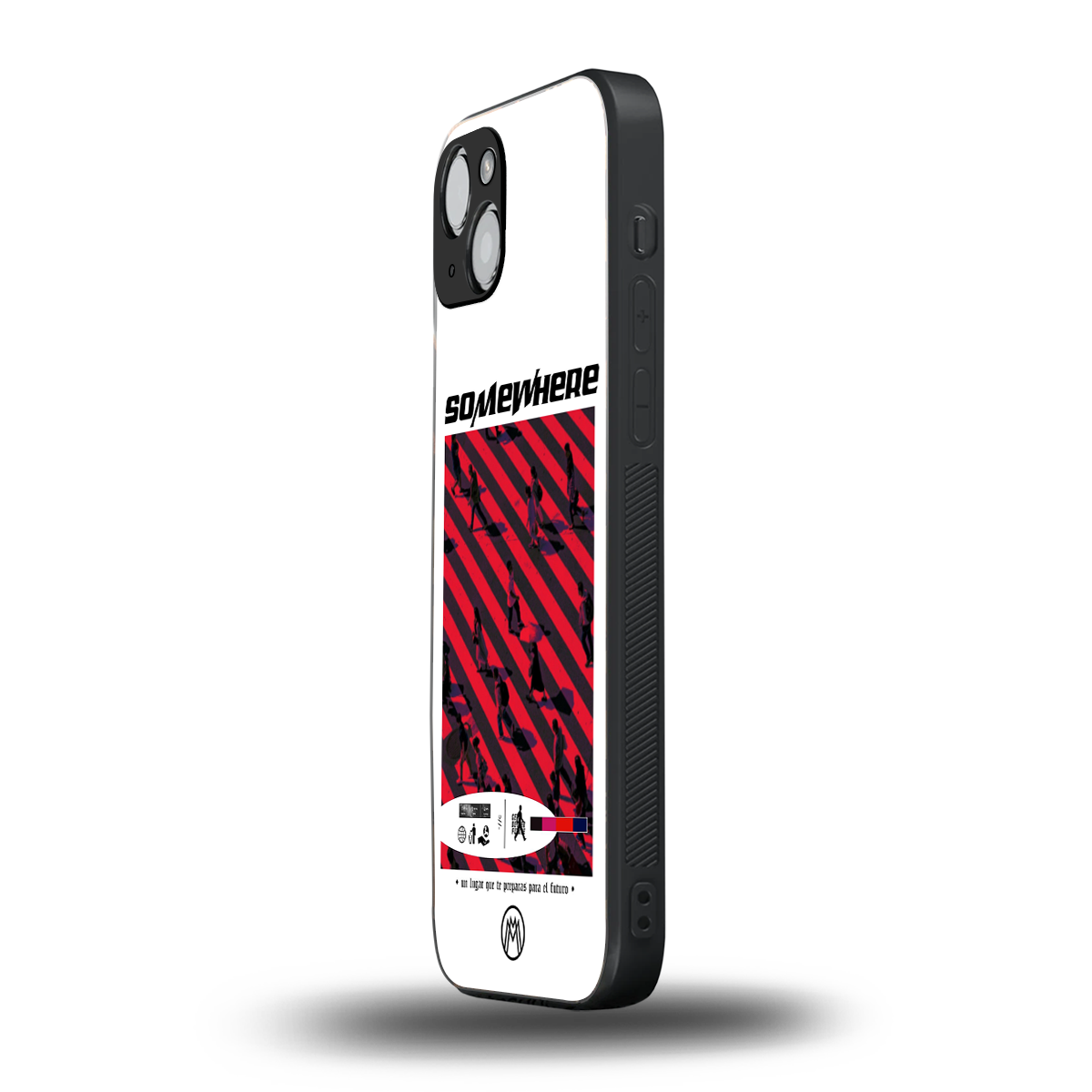 somewhere on the planet back phone cover | glass case for iphone 15 plus