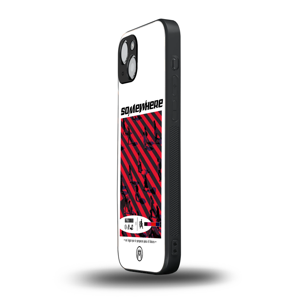 somewhere on the planet back phone cover | glass case for iphone 14 plus
