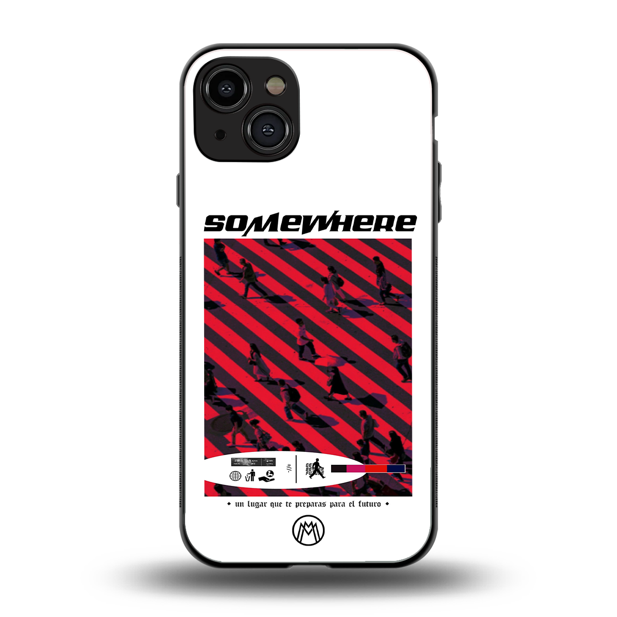 somewhere on the planet back phone cover | glass case for iphone 15