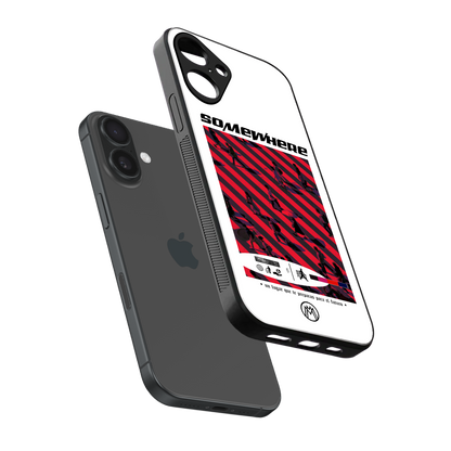 somewhere on the planet back phone cover | glass case for iphone 16 plus