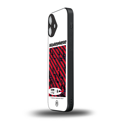 somewhere on the planet back phone cover | glass case for iphone 16 plus