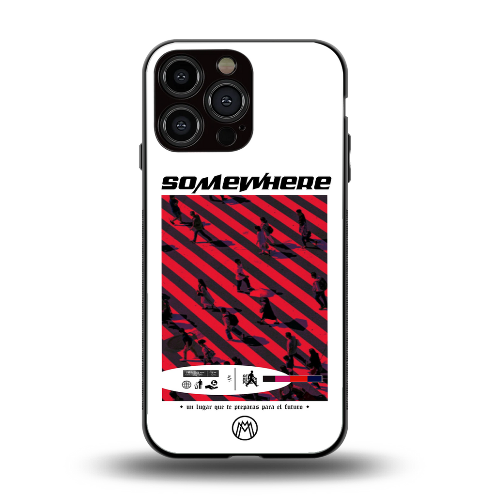 somewhere on the planet back phone cover | glass case for iphone 16 pro max