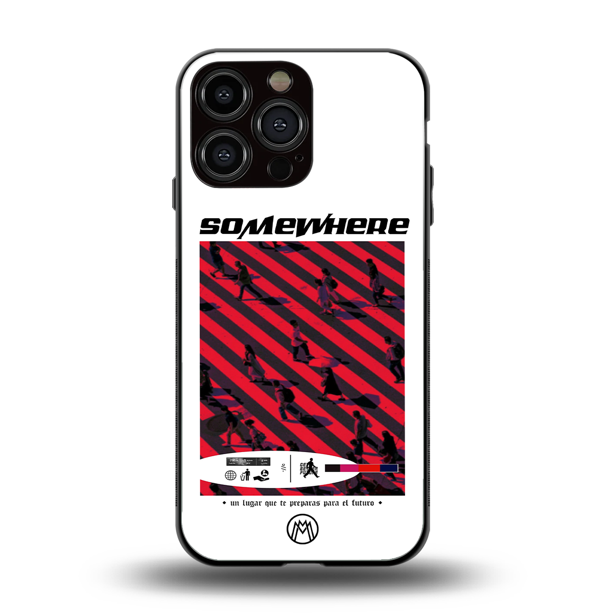 somewhere on the planet back phone cover | glass case for iphone 16 pro max
