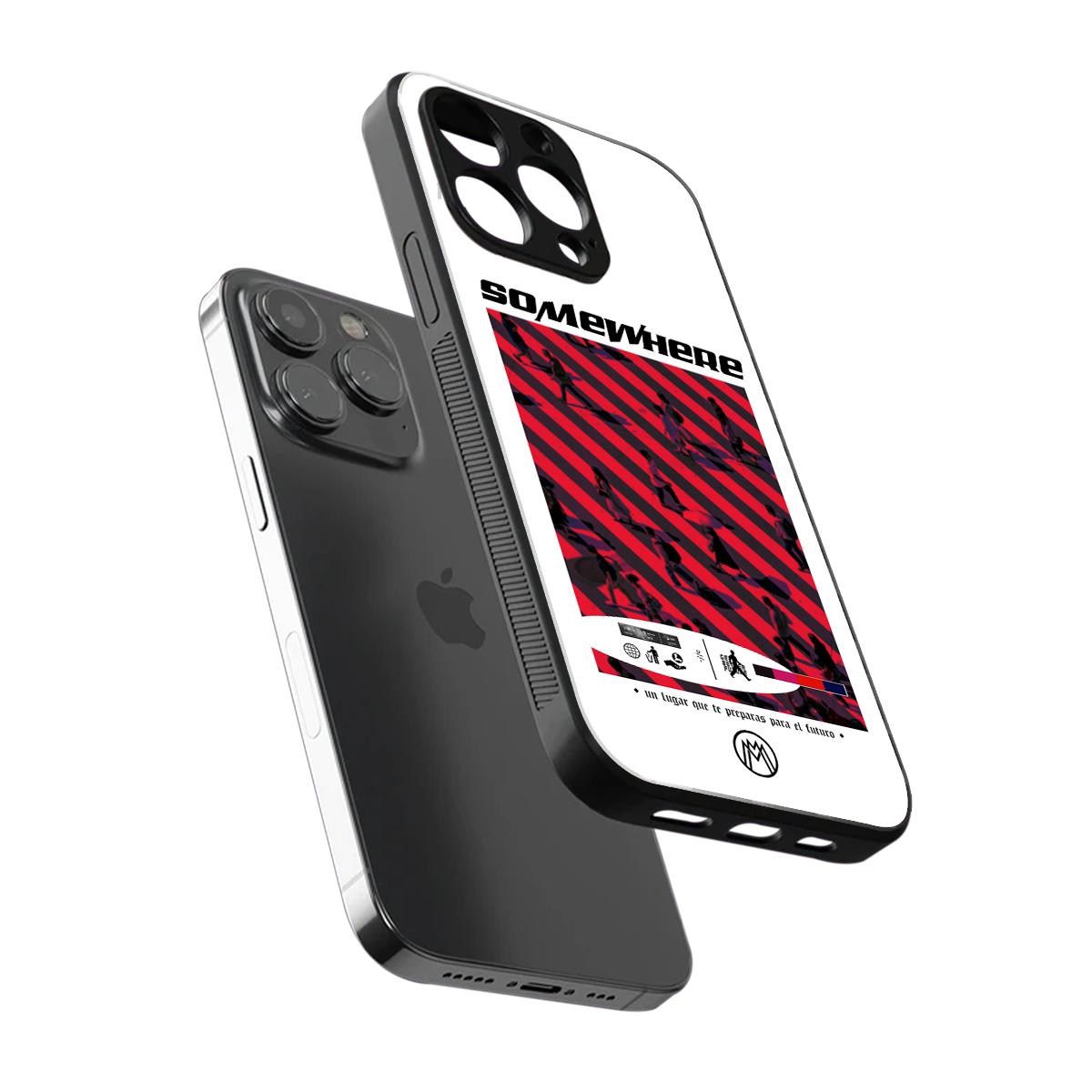 somewhere on the planet back phone cover | glass case for iphone 16 pro max