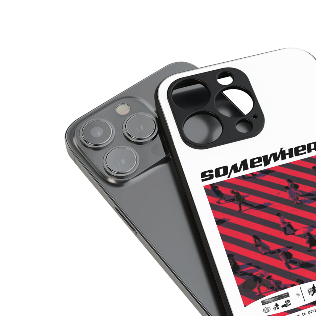 somewhere on the planet back phone cover | glass case for iphone 16