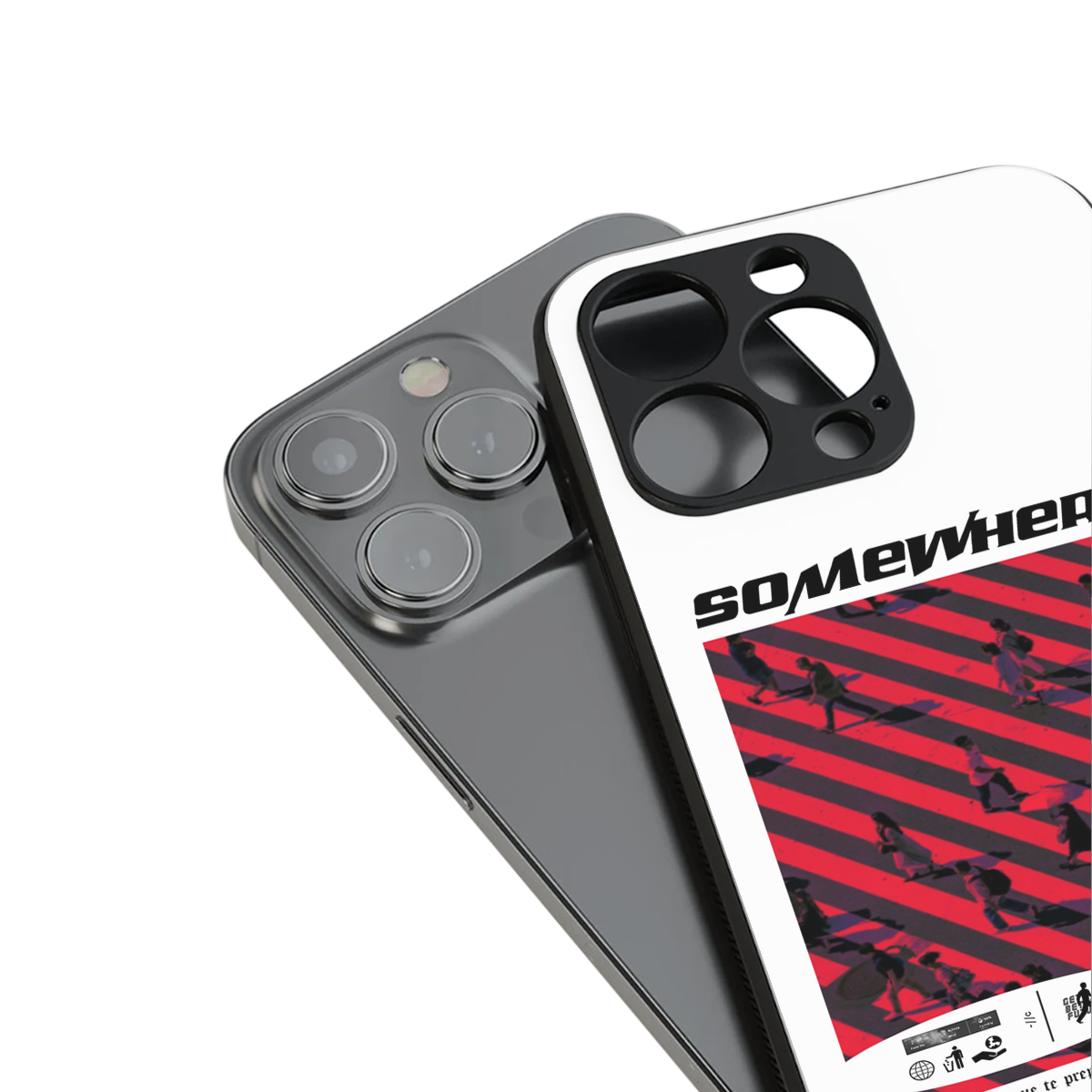 somewhere on the planet back phone cover | glass case for iphone 16