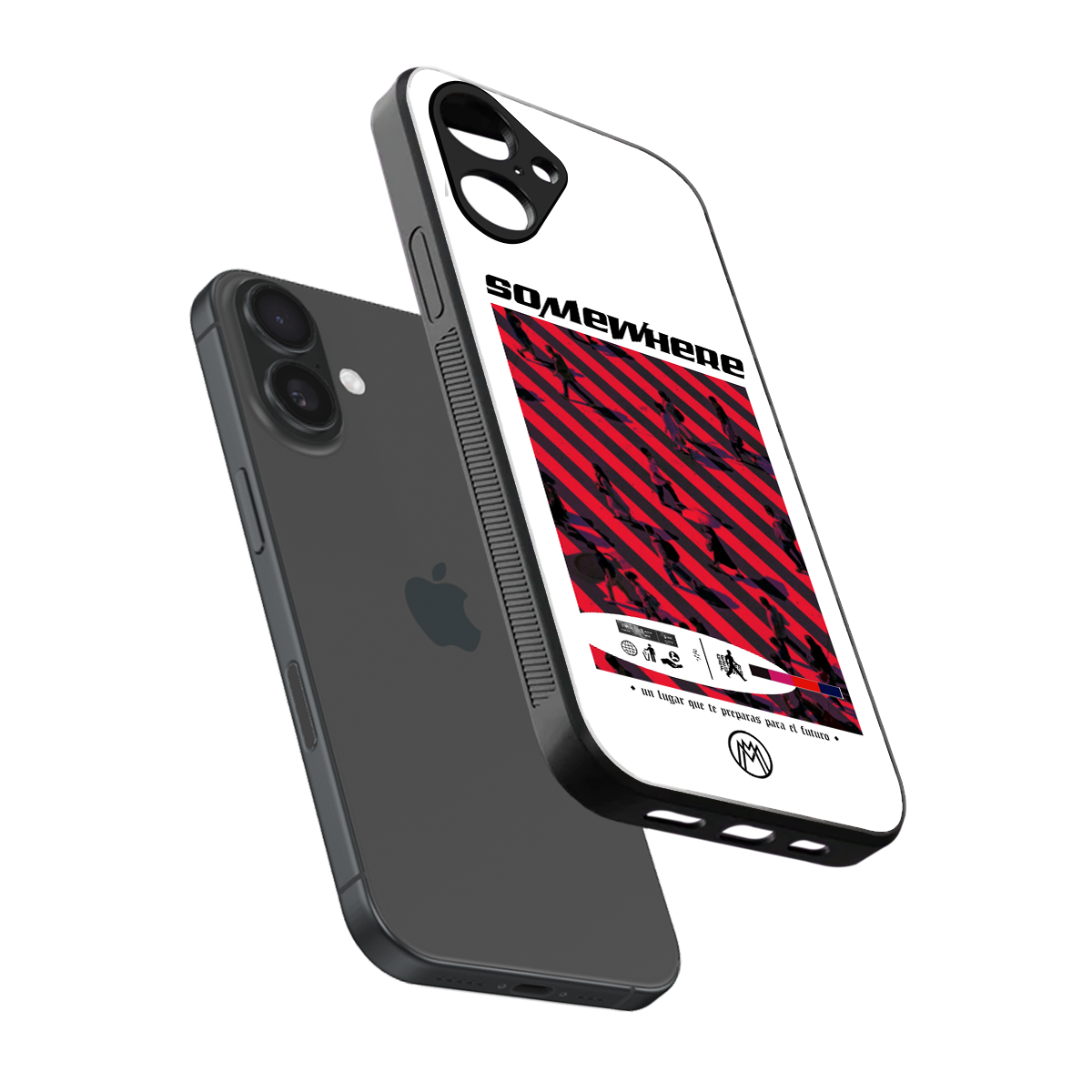 somewhere on the planet back phone cover | glass case for iphone 16