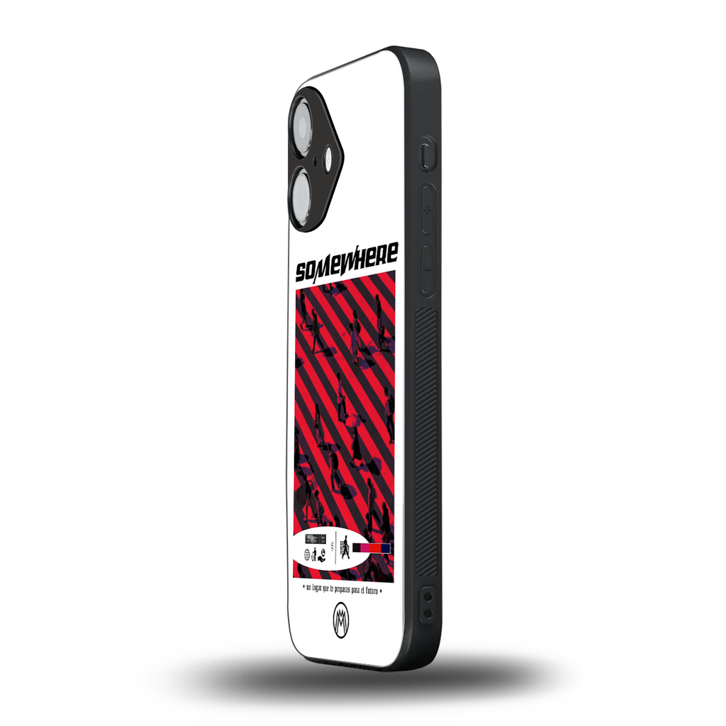 somewhere on the planet back phone cover | glass case for iphone 16