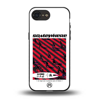 somewhere on the planet back phone cover | glass case for iphone 16e