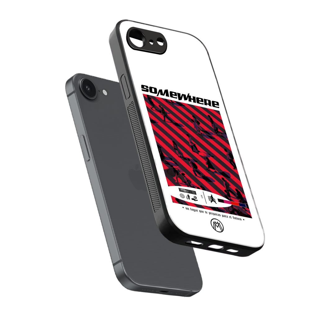 somewhere on the planet back phone cover | glass case for iphone 16e